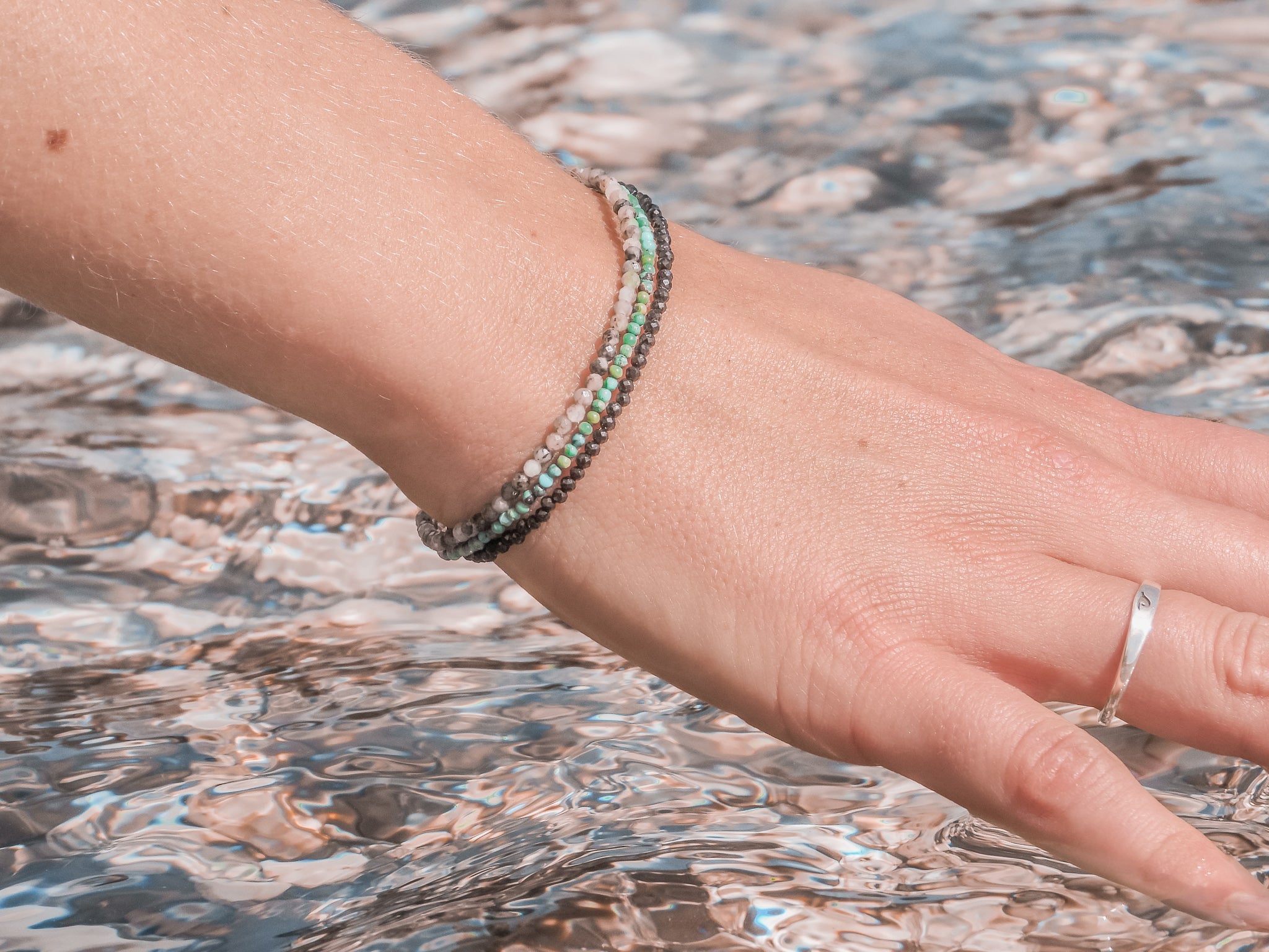 Dainty gemstone bracelet deals