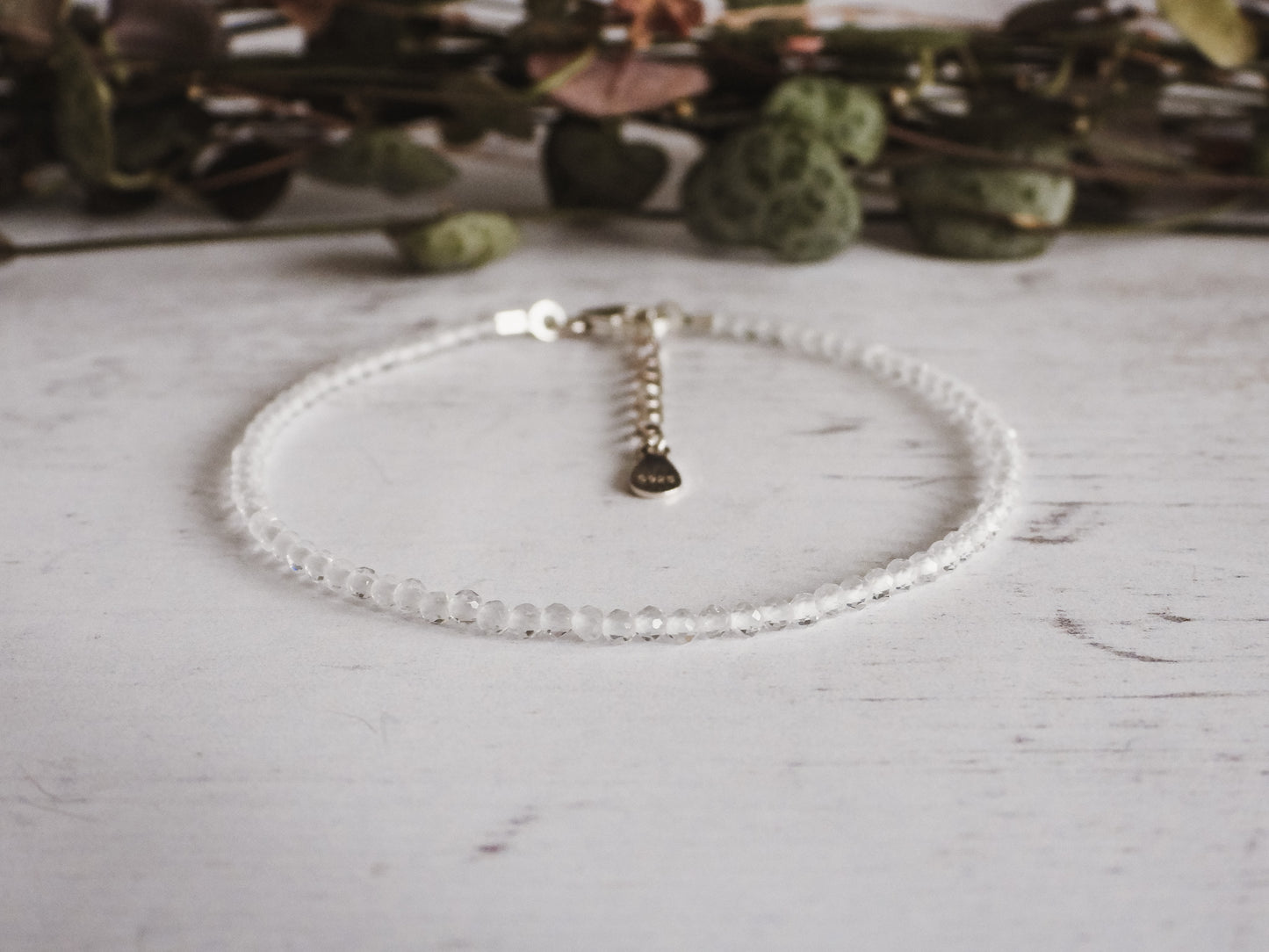 Dainty Quartz "Power" Gemstone Bracelet | April Birthstone