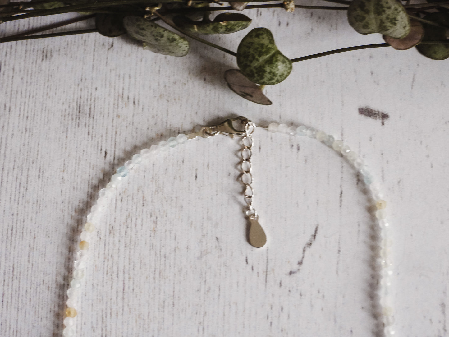 Dainty Morganite "Divine Love" Gemstone Necklace | Faceted Beads