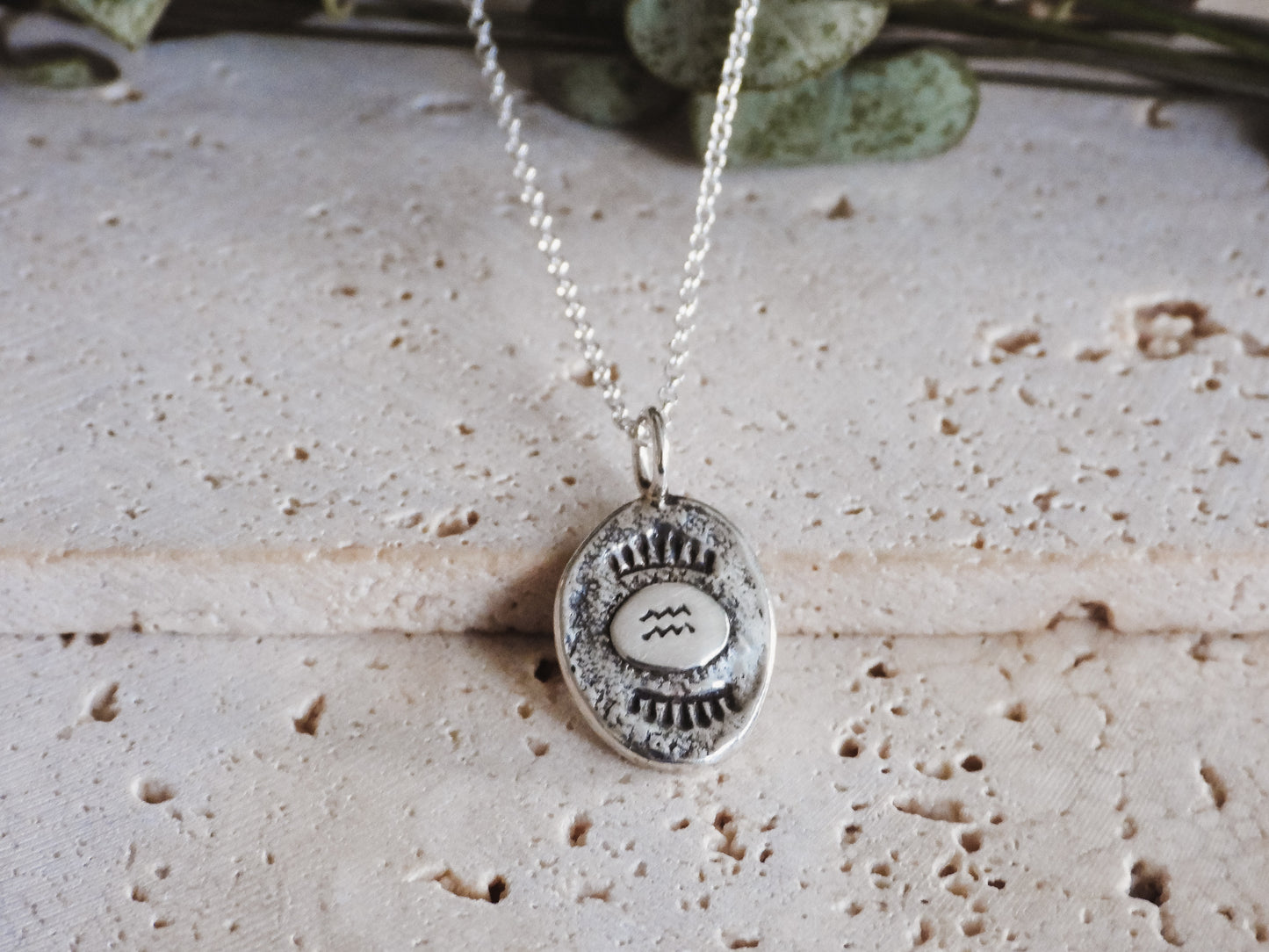 aquarius star sign zodiac necklace