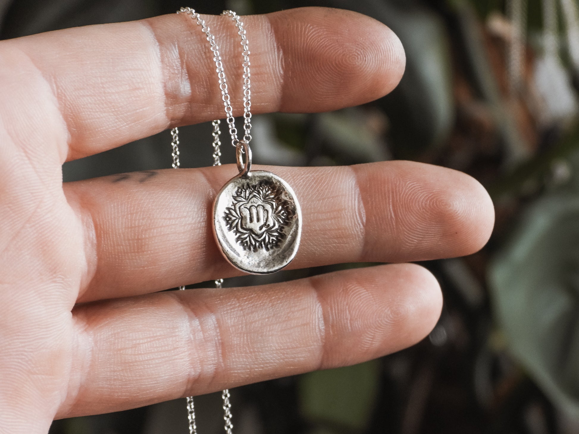 birthday gift idea Virgo star sign necklace