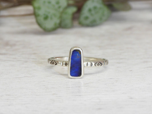 Australian Boulder Opal Stacking Ring | Size S
