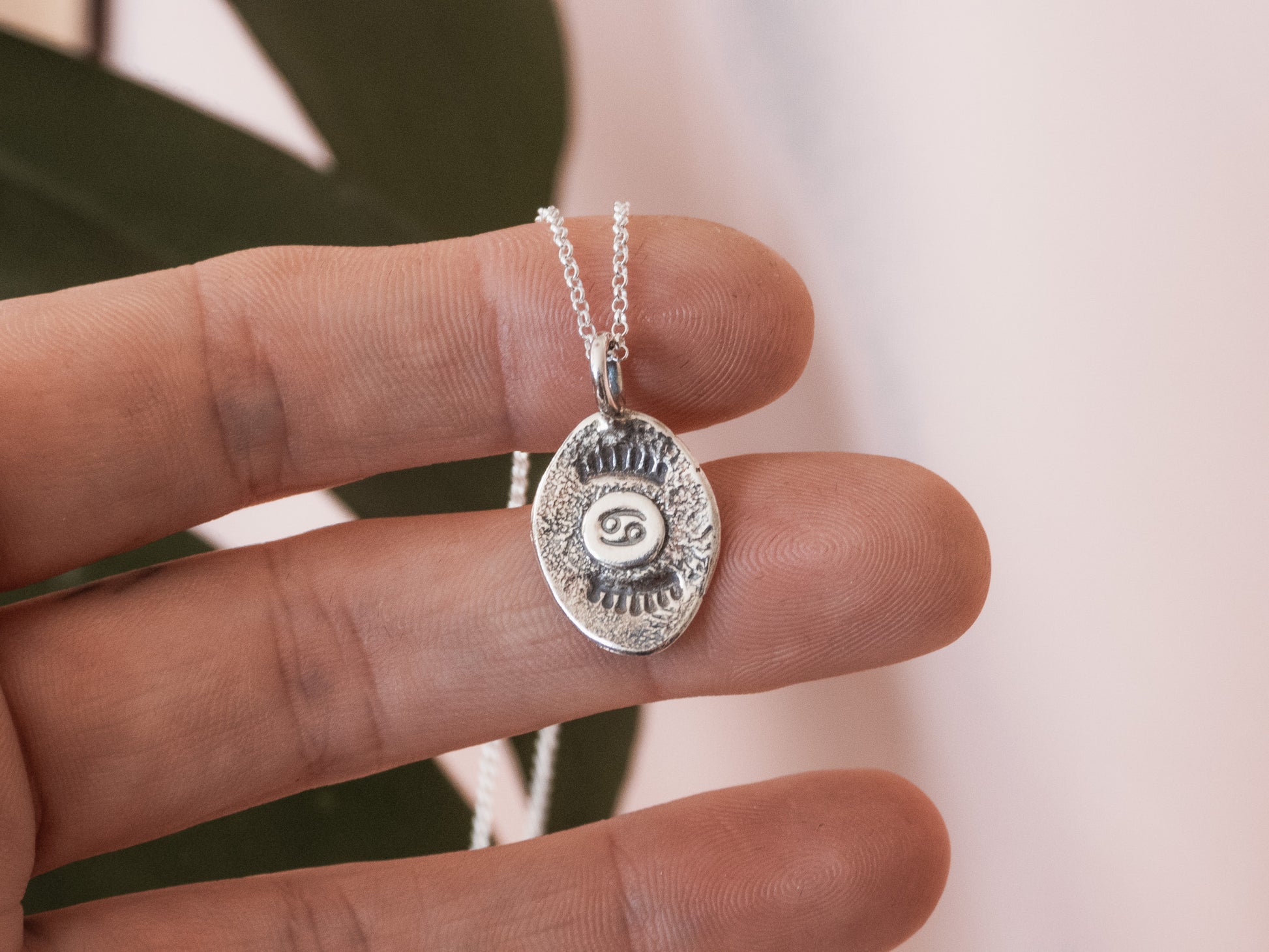 boho style Cancer star sign charm necklace