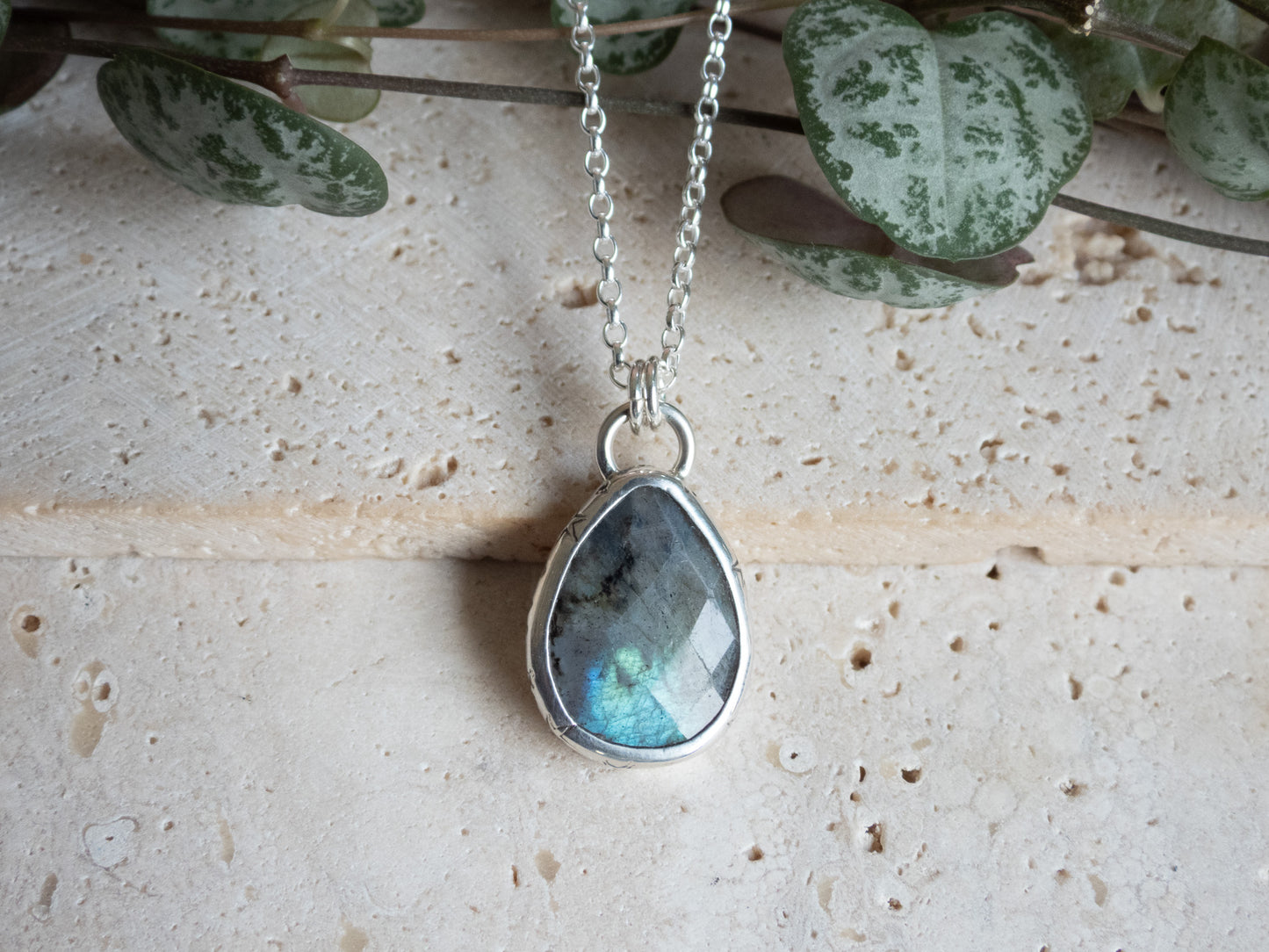 Celestial "Steren" Labradorite Charm Necklace | Stone of Magic