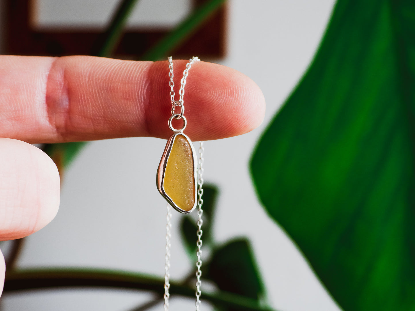 beachy boho style seaglass cornish necklace