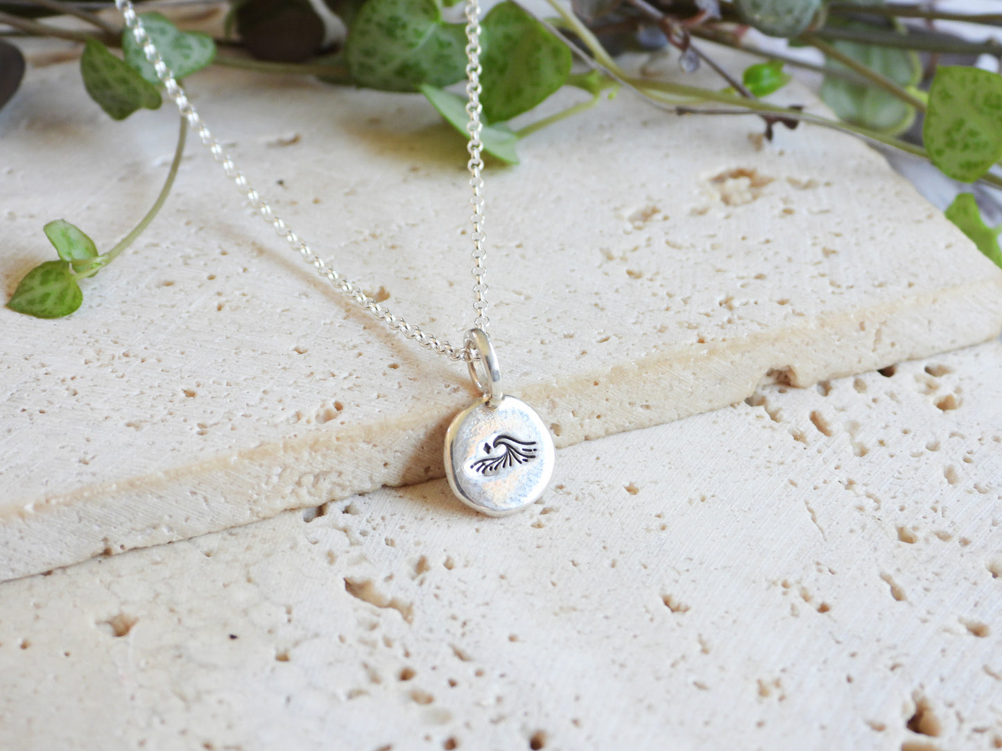 Dainty Wave & Star Charm Necklace | Recycled Silver 925