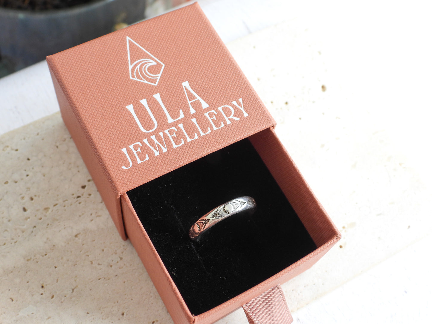 Boho Style Custom stacking Ring | Recycled Silver 925
