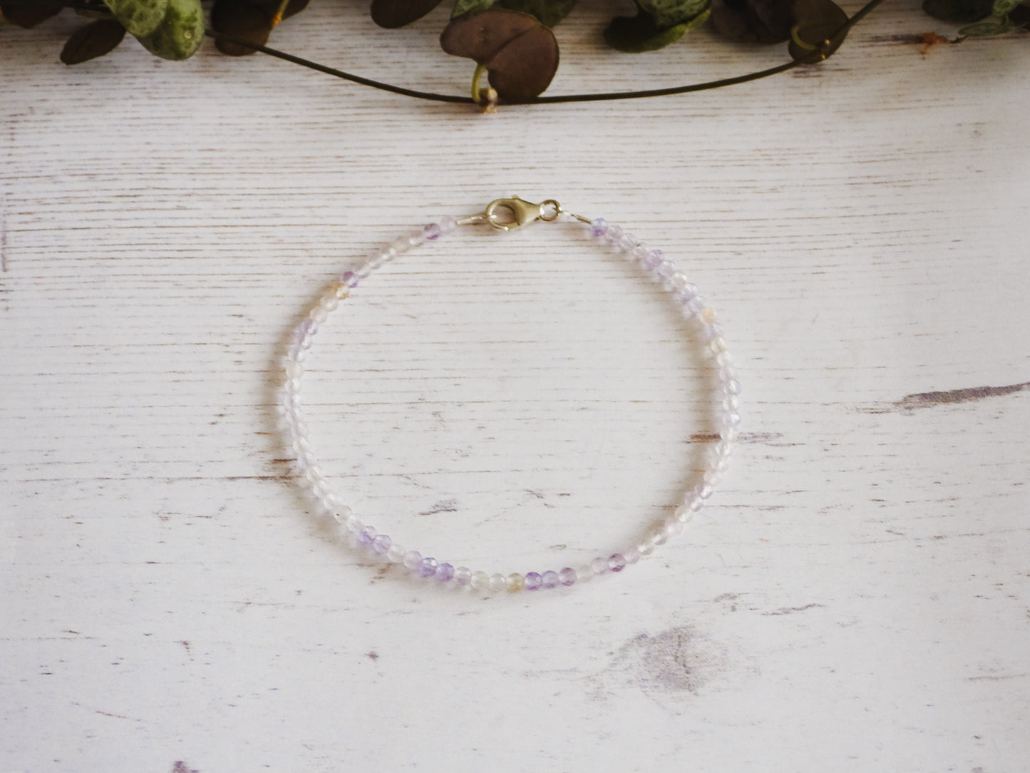 minimalist boho style ametrine crystal healing bracelet for reiki