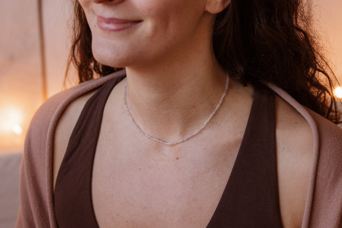 Dainty Ametrine "Balance & Connection" Gemstone Necklace | Faceted Beads