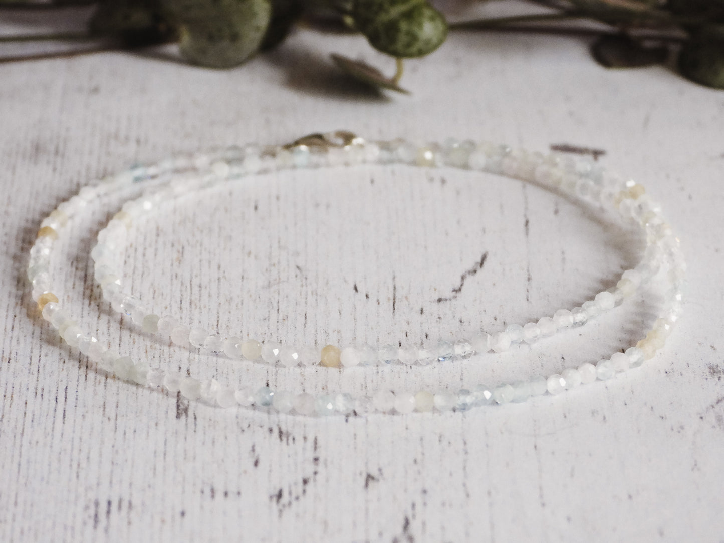 Dainty Morganite "Divine Love" Gemstone Necklace | Faceted Beads