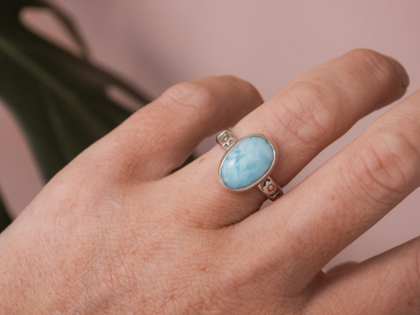 ocean inspired jewellery, custom made larimar blue gemstone ring