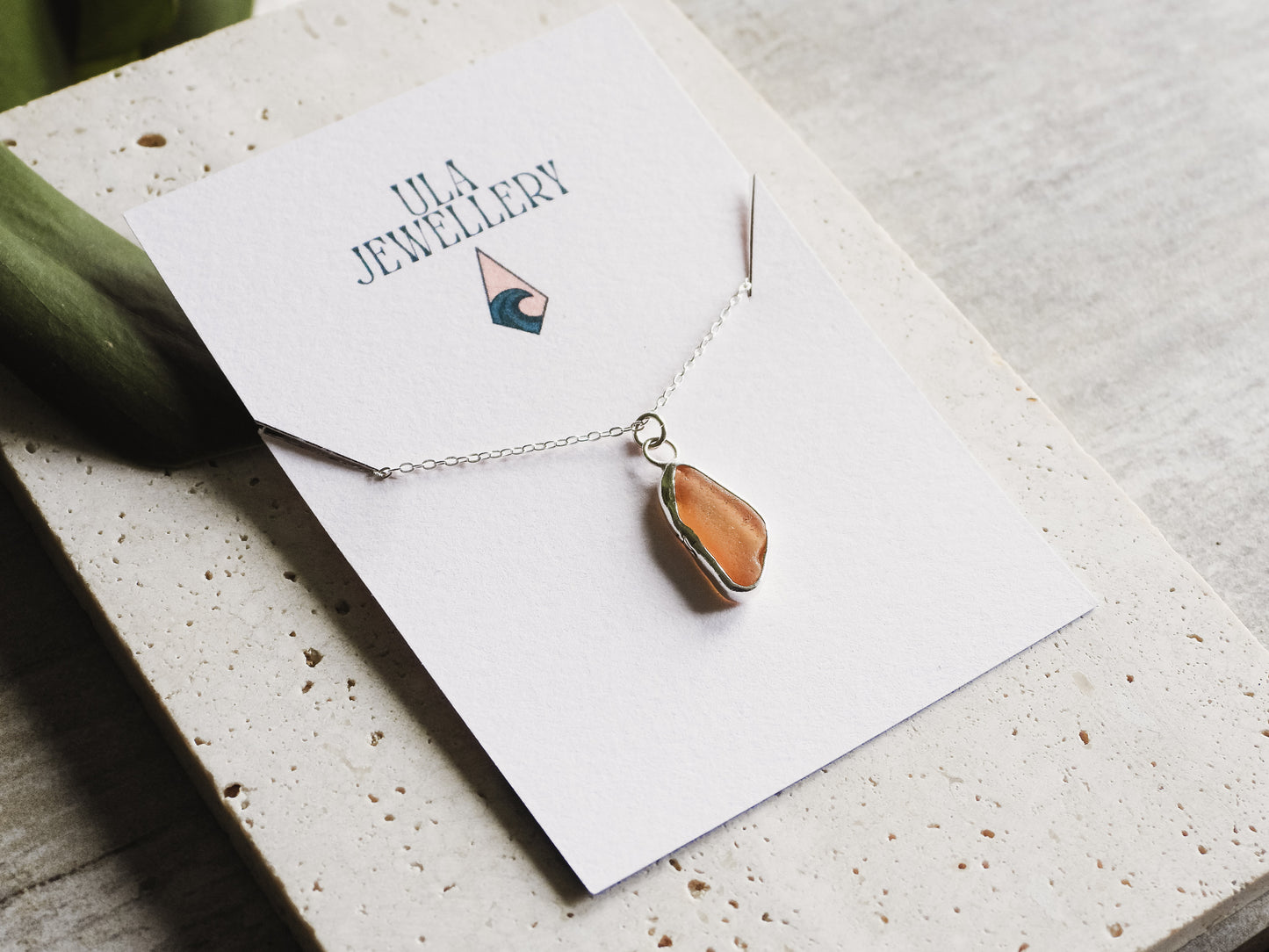 ula jewellery cornish seaglass necklace