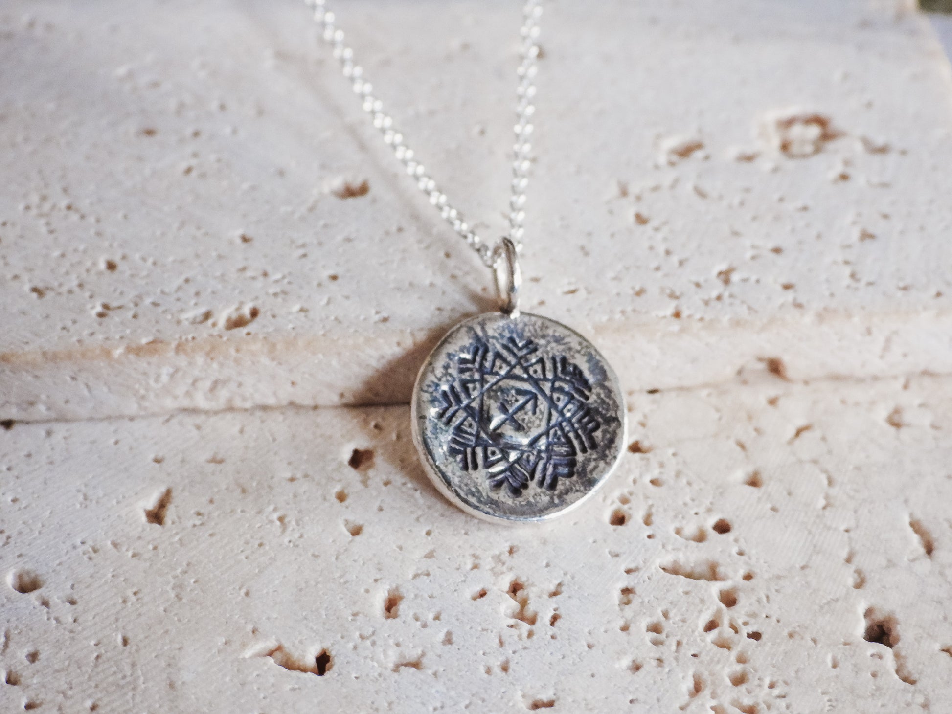 bohemian style sagittarius mandala necklace