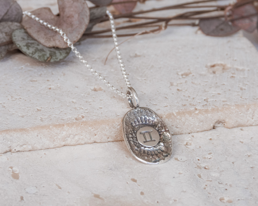 rustic boho gemini star sign necklace
