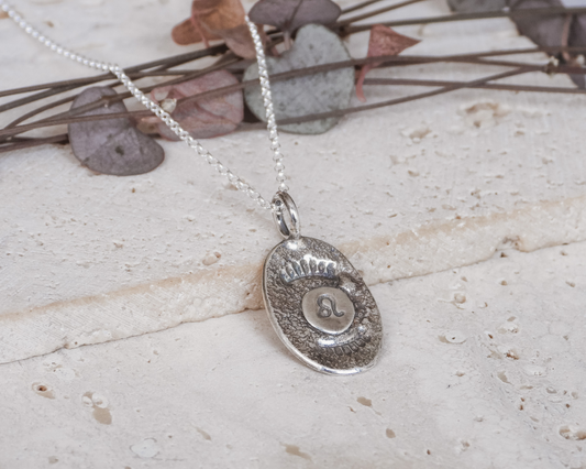 rustic boho leo star sign necklace