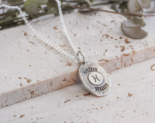 rustic boho pisces charm necklace