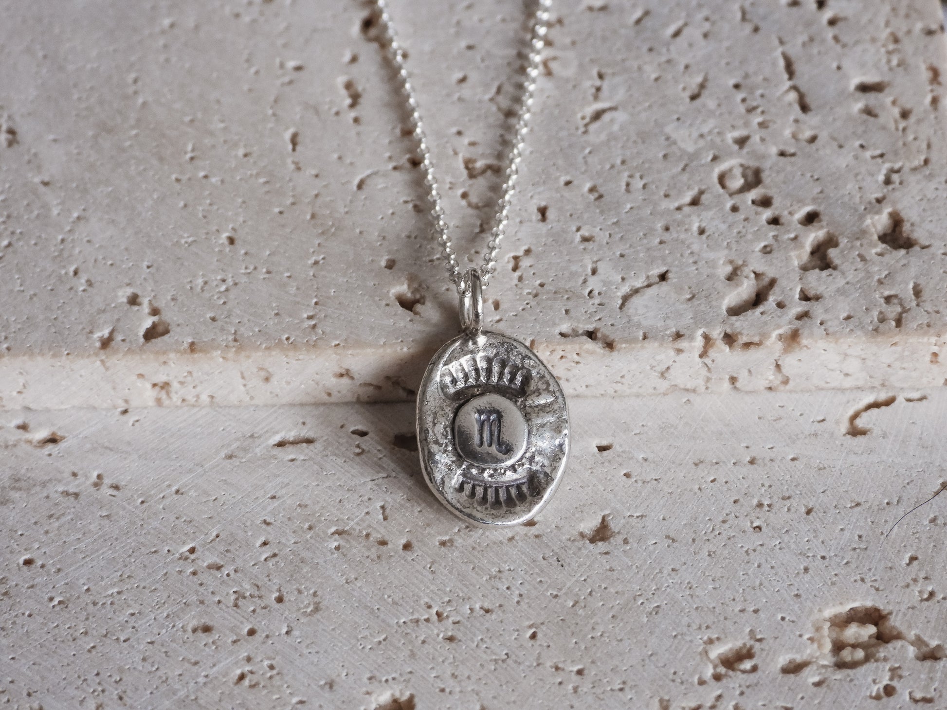 scorpio November October birthstone star sign necklace