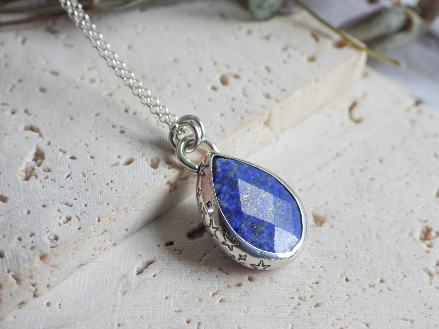Celestial "Steren" Lapis Lazuli Charm Necklace | September Birthstone