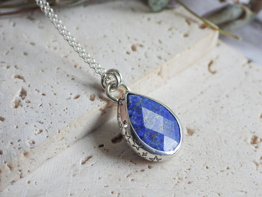 Celestial "Steren" Lapis Lazuli Charm Necklace | September Birthstone