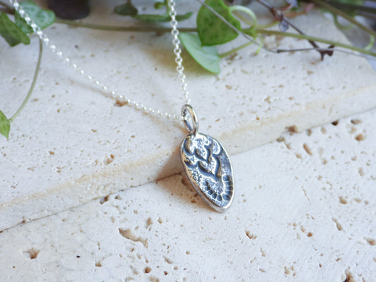 Rustic Tear Drop Mandala Necklace | Recycled Silver 925