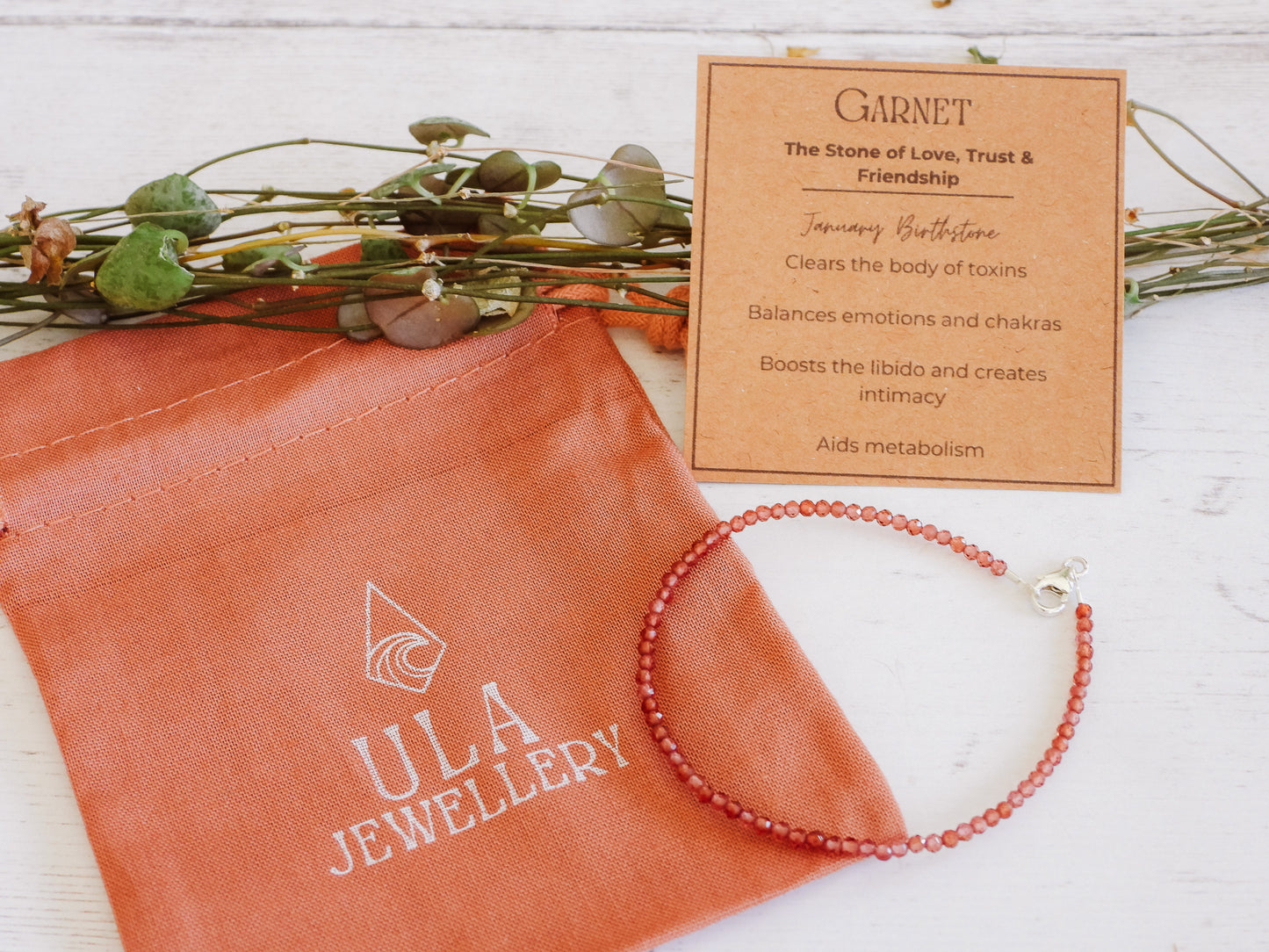 Ula Jewellery custom birthstone gemstone and crystal stacking bracelet