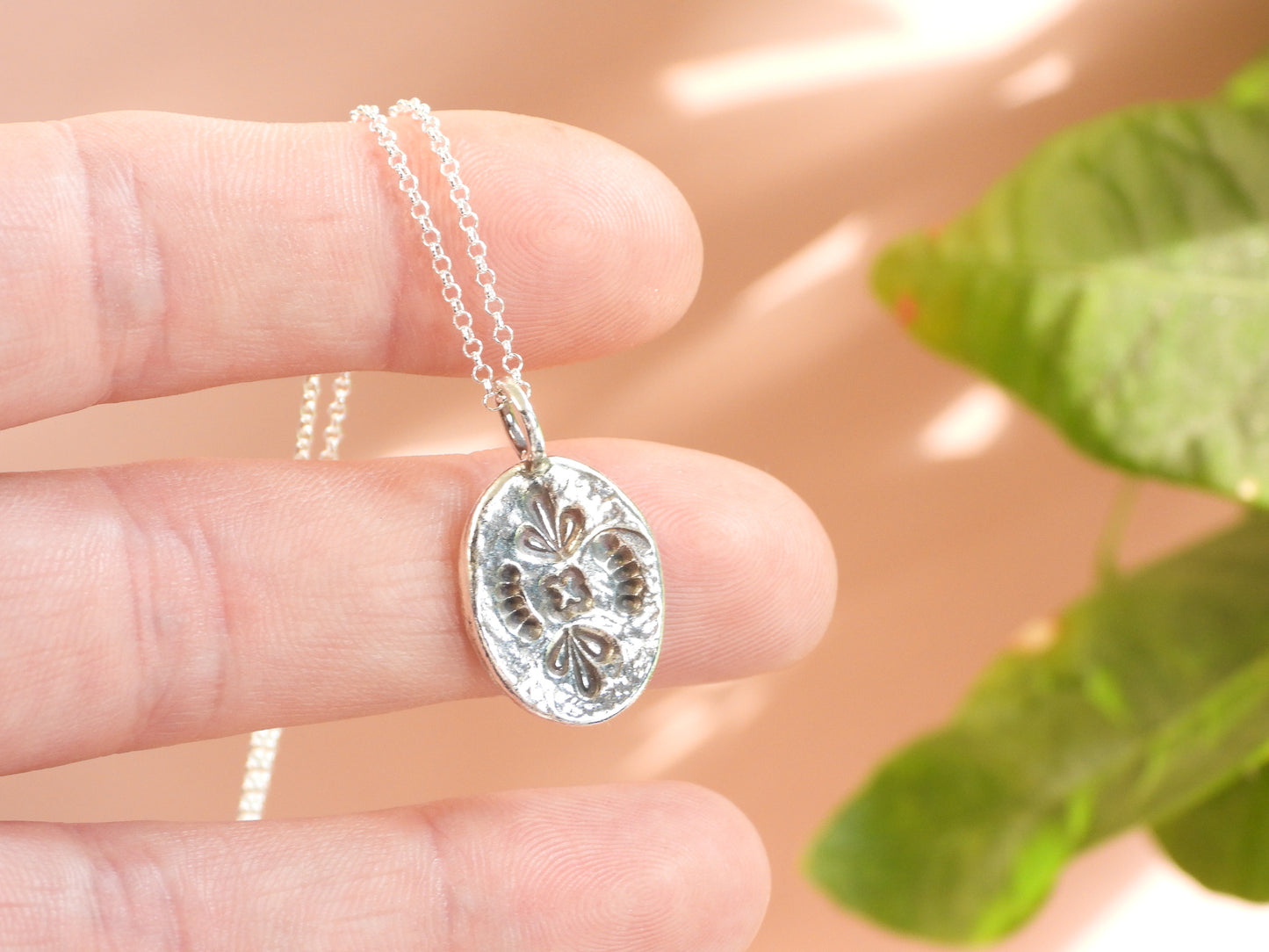 Boho Mandala Charm Necklace | Recycled Silver 925