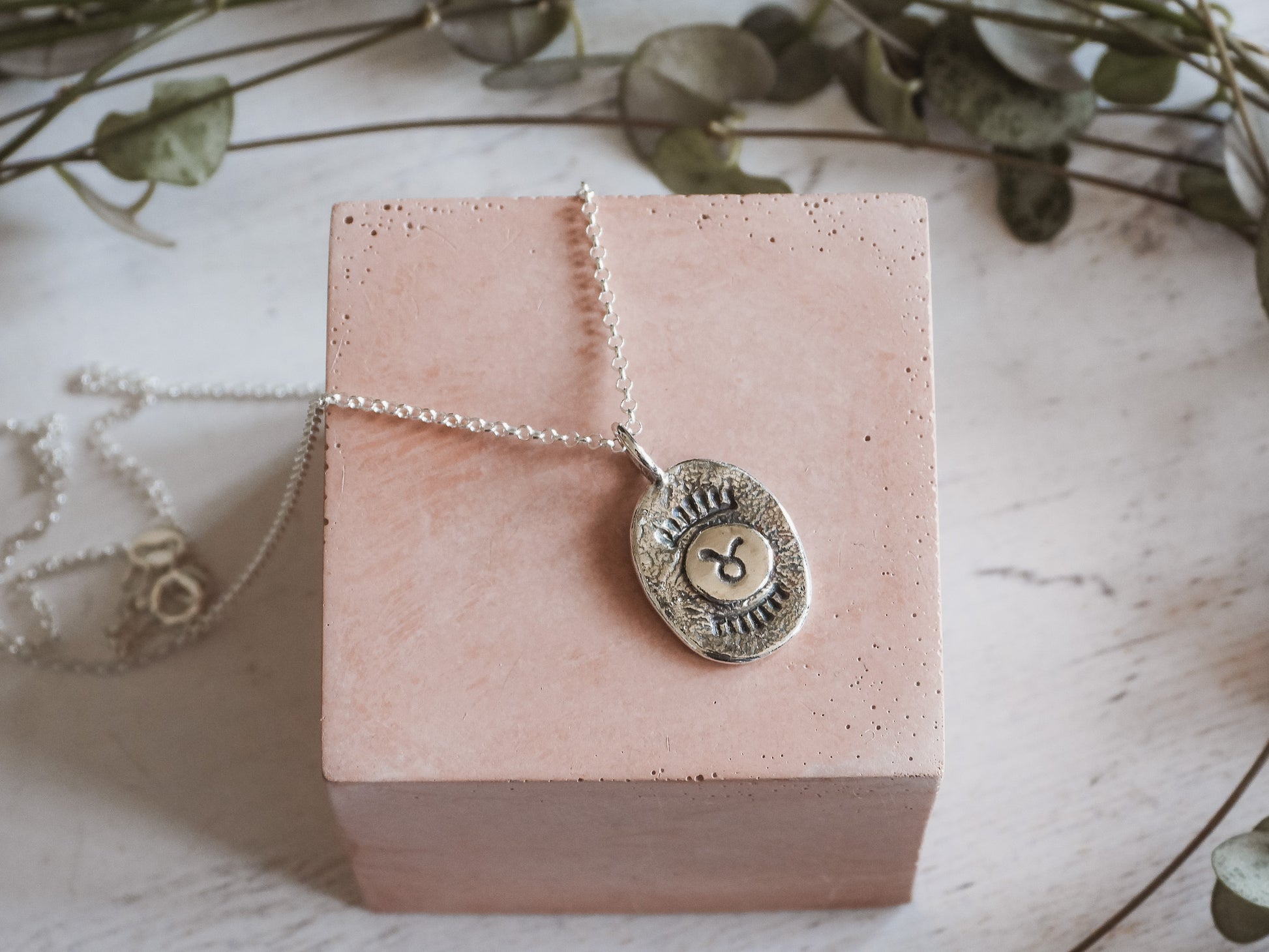 symbolic horoscope Taurus star sign necklace by Ula Jewellery