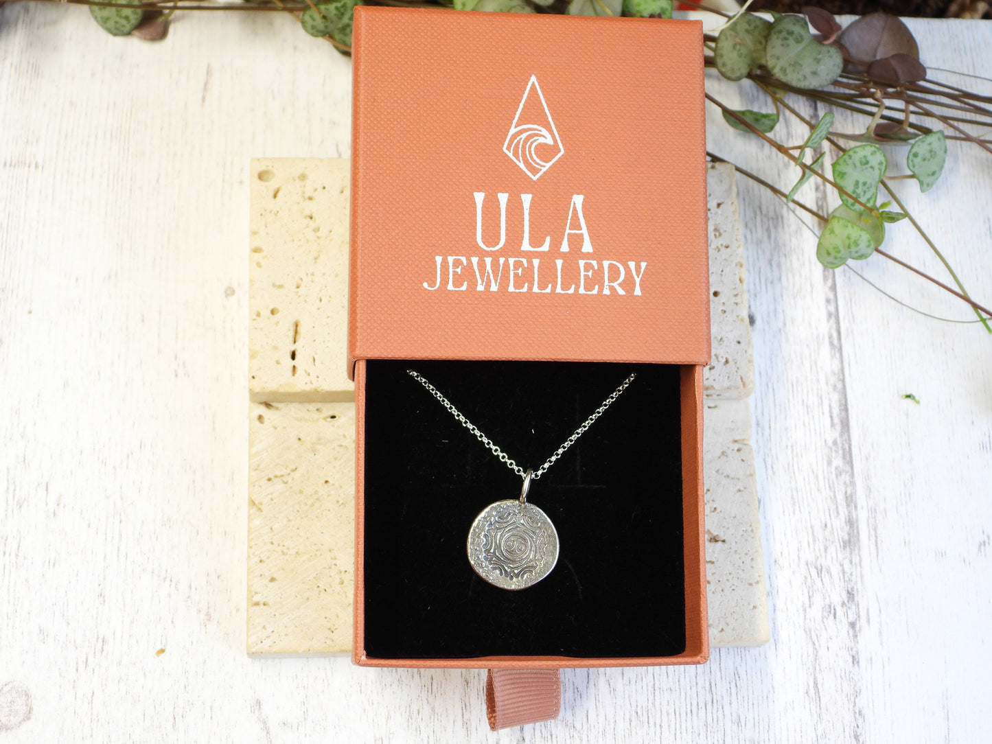 Rustic Cancer Star Sign Mandala Necklace | Recycled Silver 925