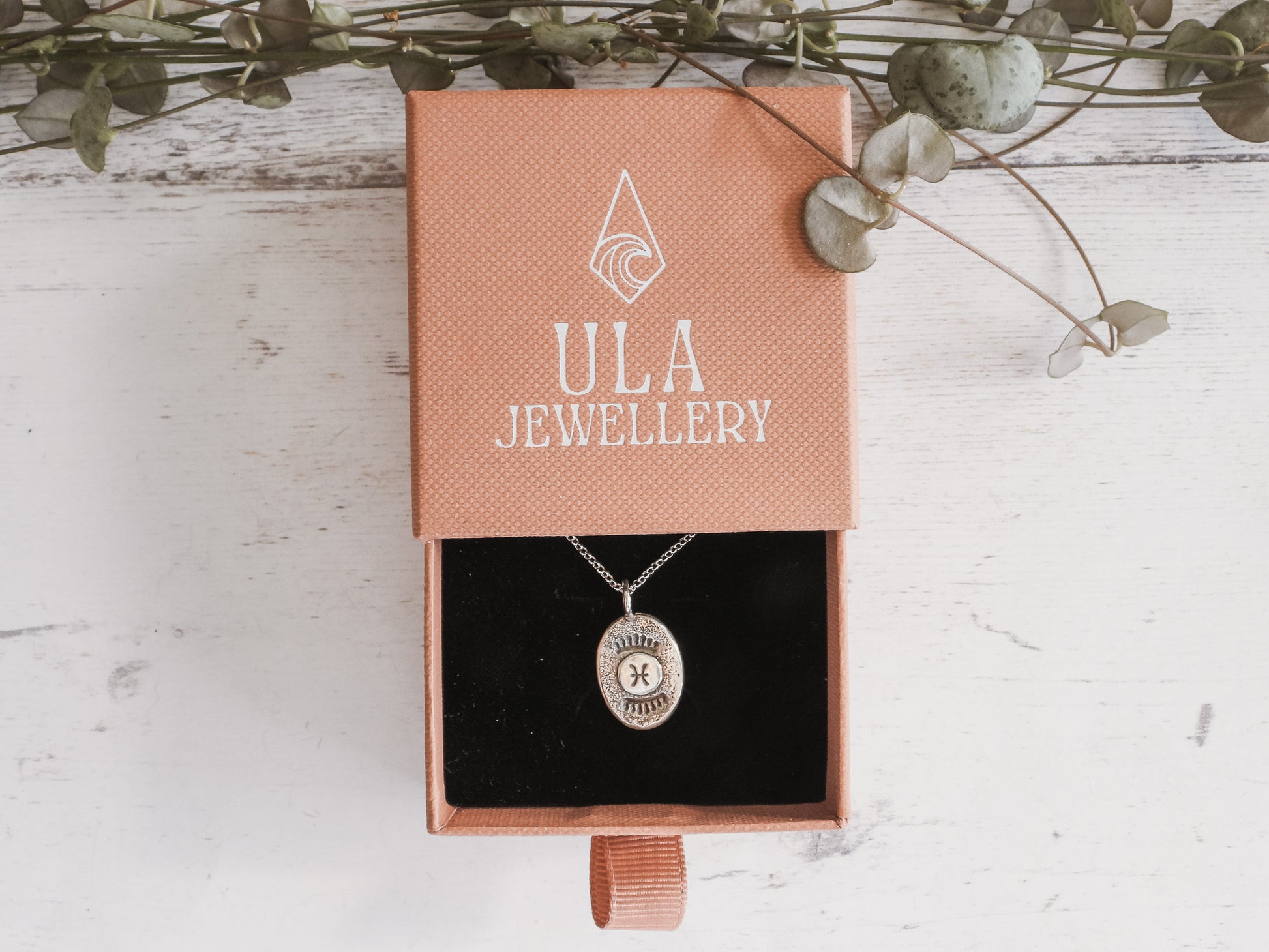 zodiac necklace by Ula Jewellery Cornwall