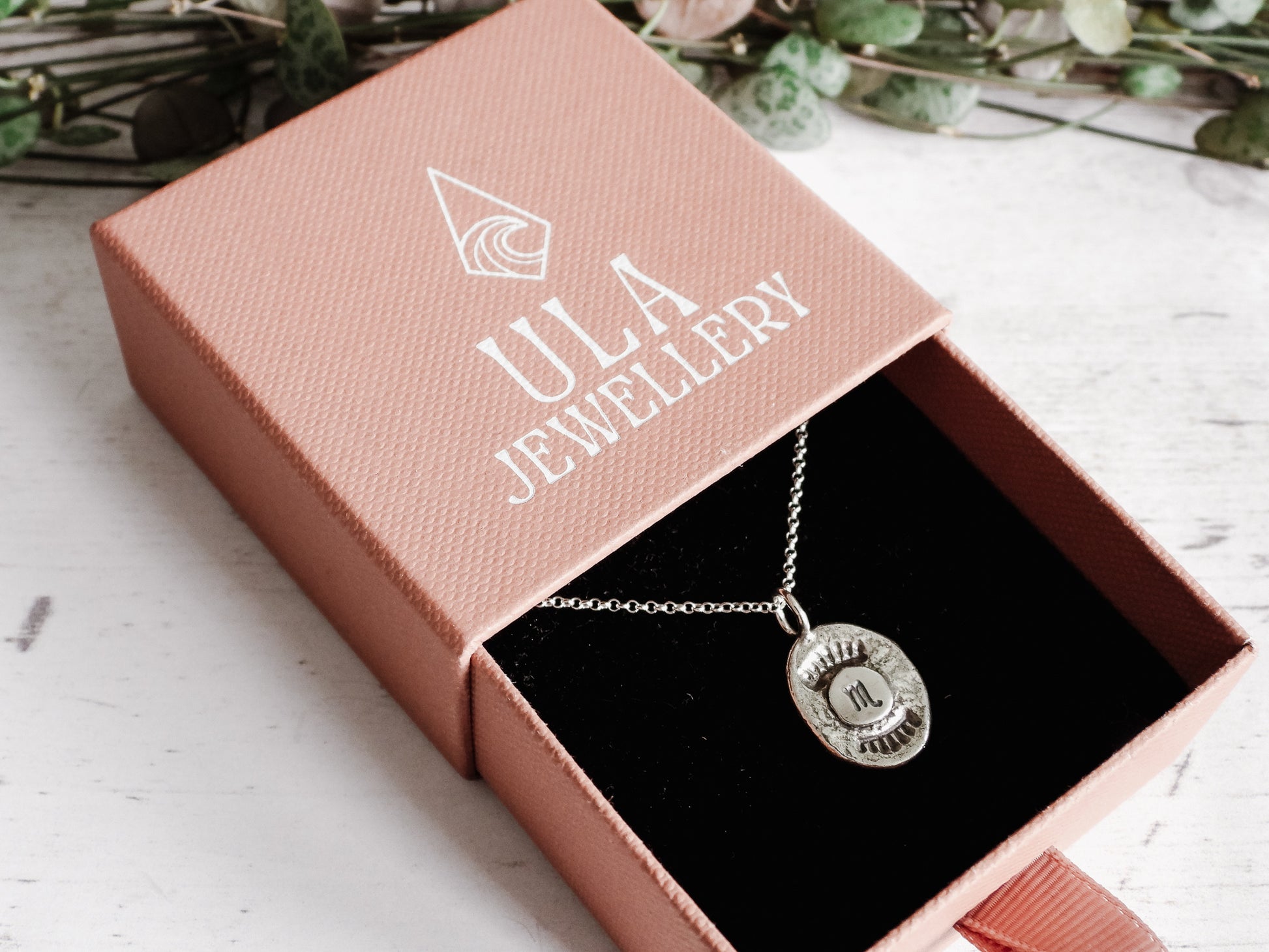 Scorpio star sign necklace by Ula Jewellery Cornwall