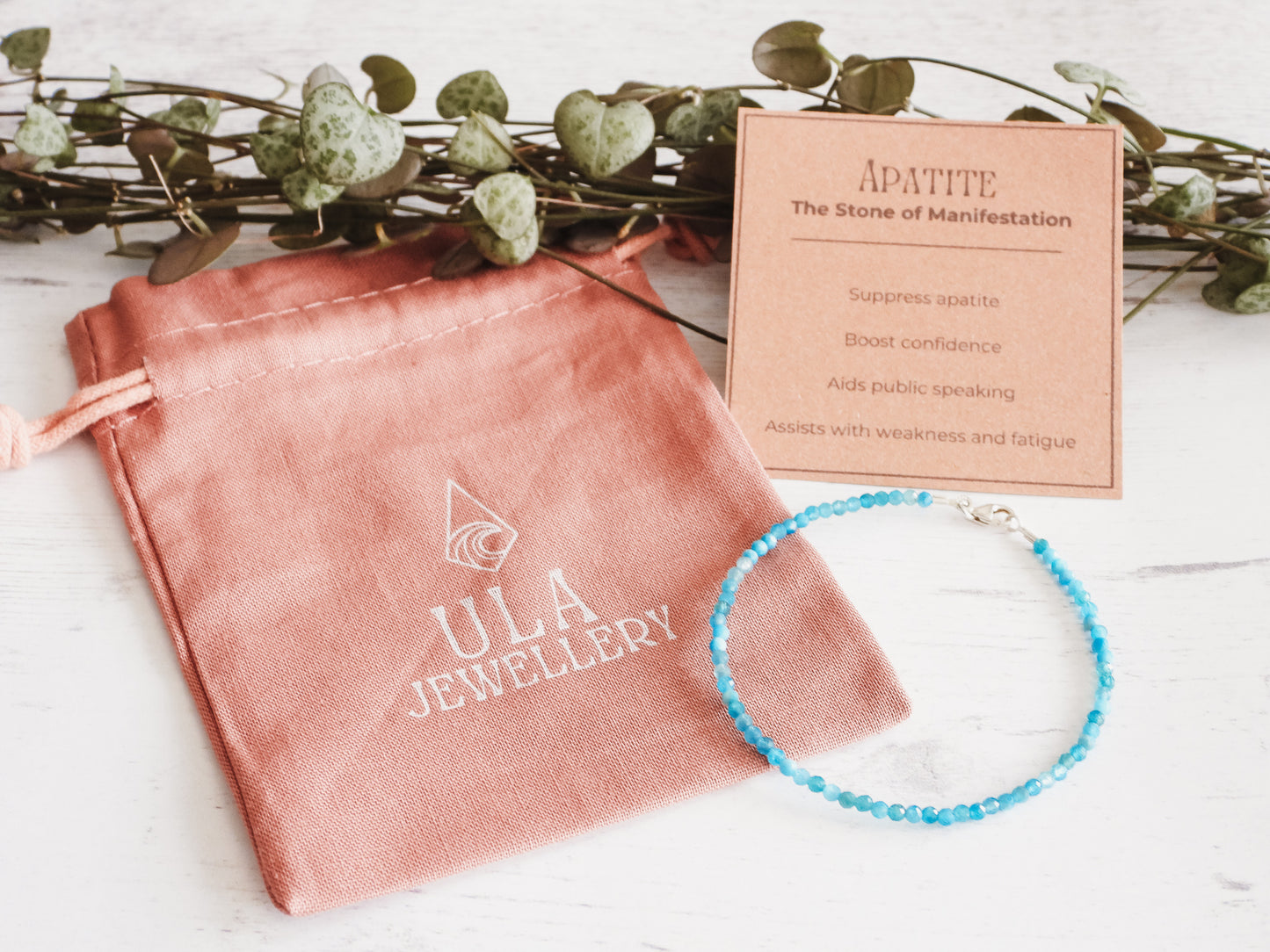 ula jewellery gift idea apatite gemstone bracelet