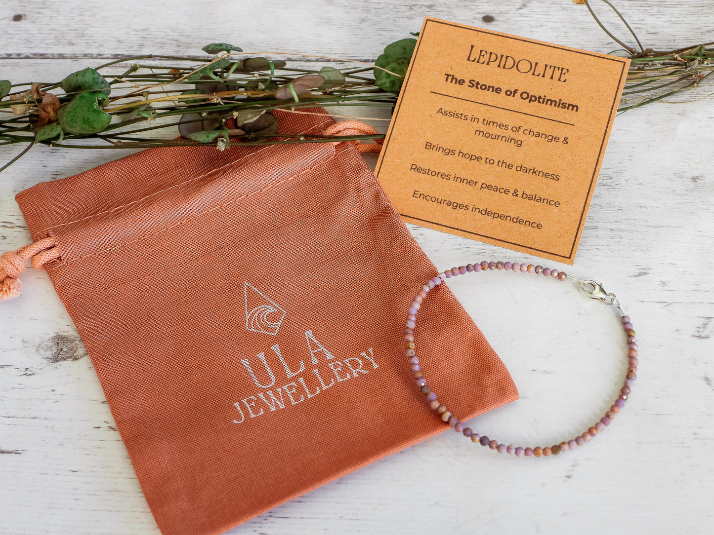 Ula Jewellery Cornwall, custom made crystal healing and gemstone stacking bracelets