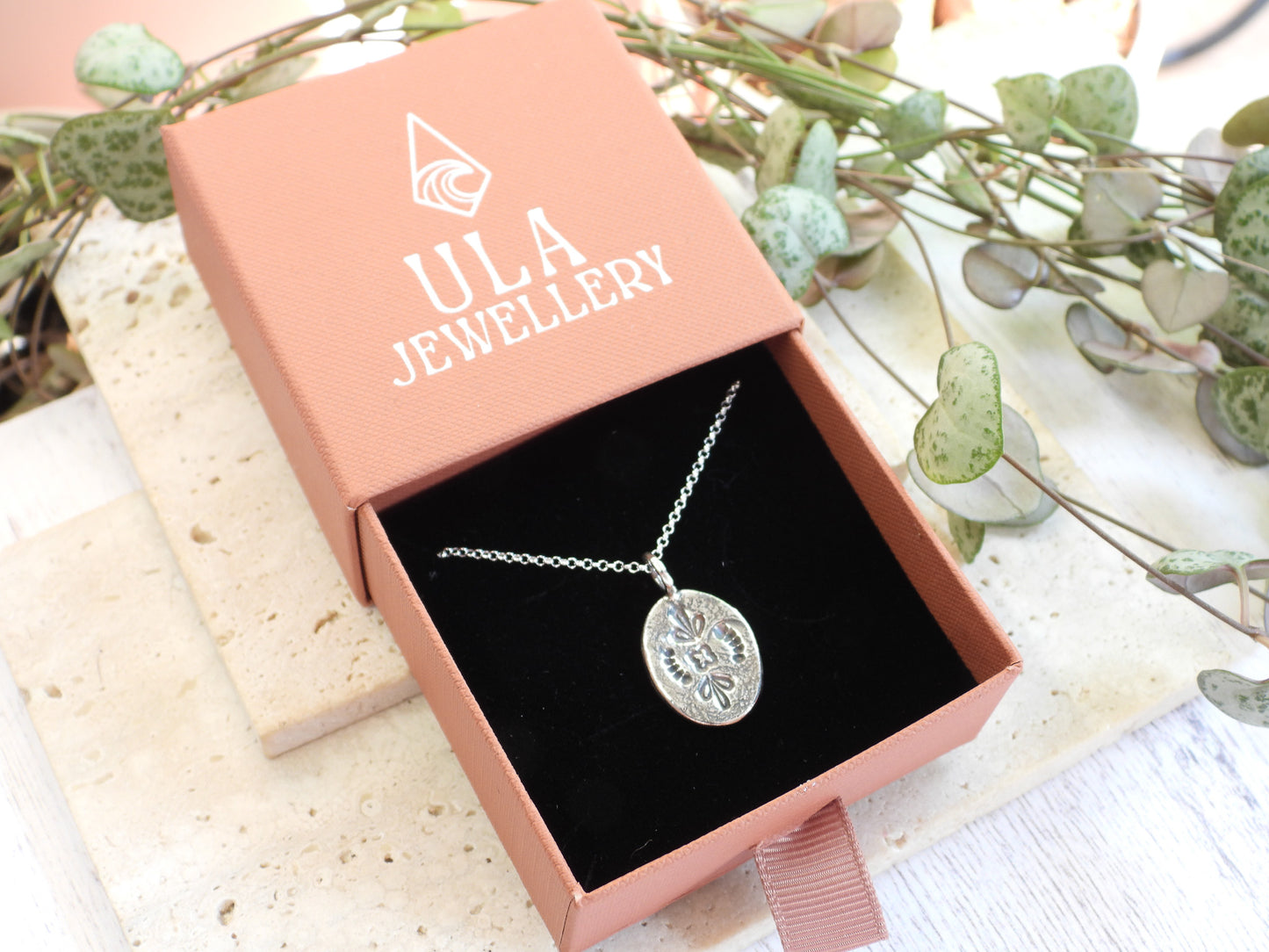 Boho Mandala Charm Necklace | Recycled Silver 925