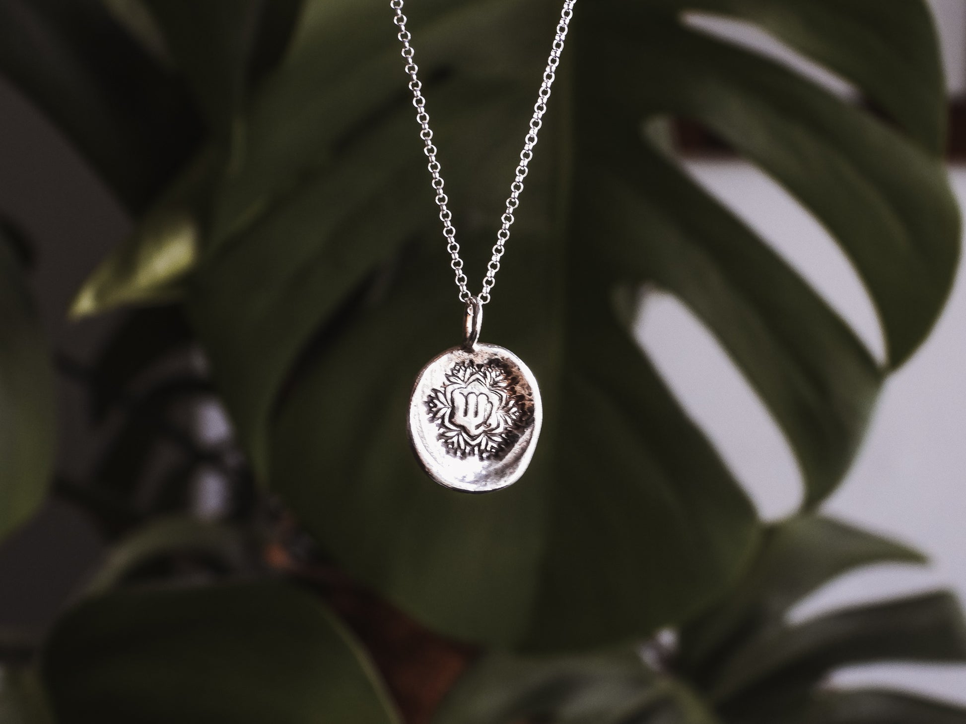 Ula Jewellery recycled silver zodiac virgo necklace
