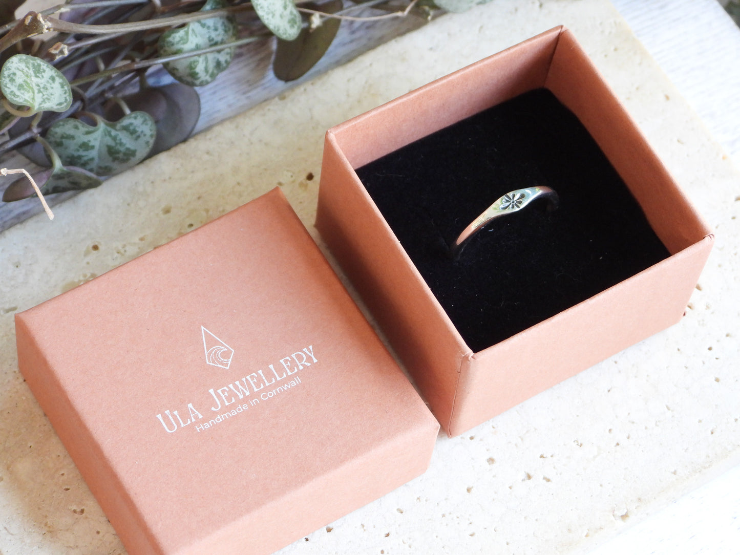Dainty Starburst Stacking Ring | Recycled Silver 925