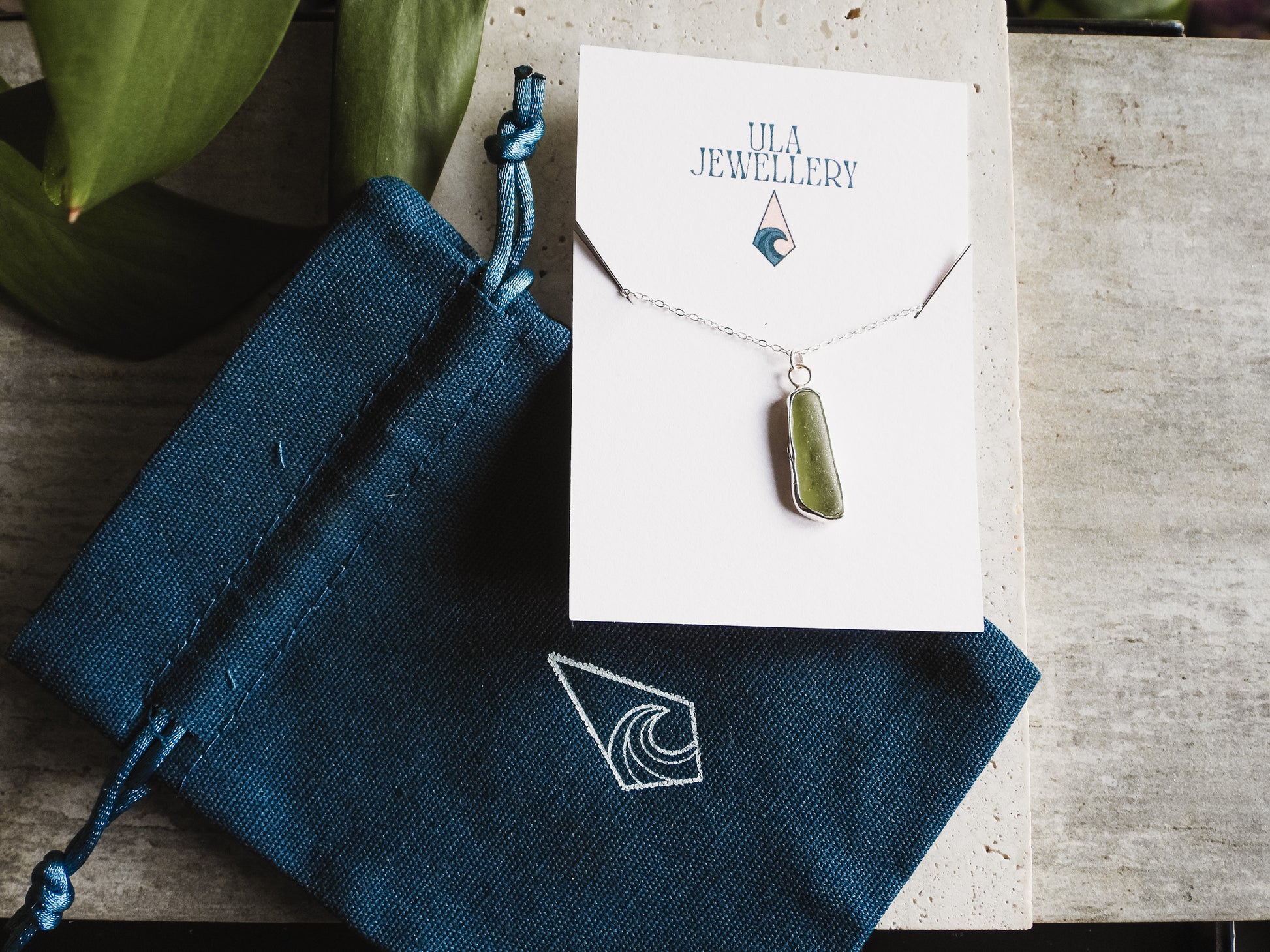 cornish gift idea for surf girl, seaglass necklace