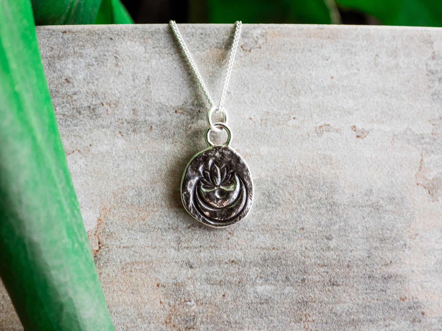 Boho Style Lotus Moon Necklace