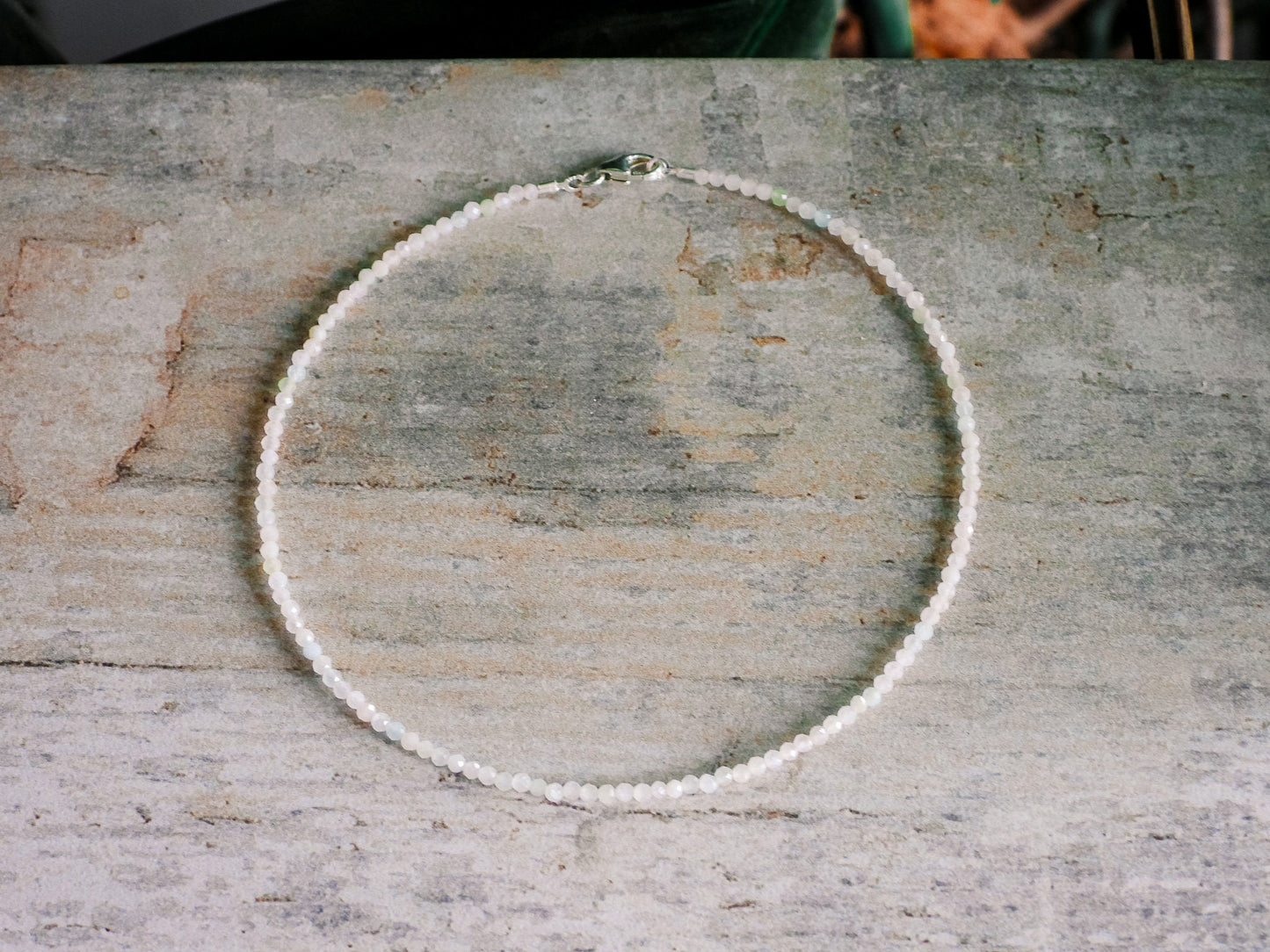 Dainty Morganite "Devine Love" Gemstone Anklet