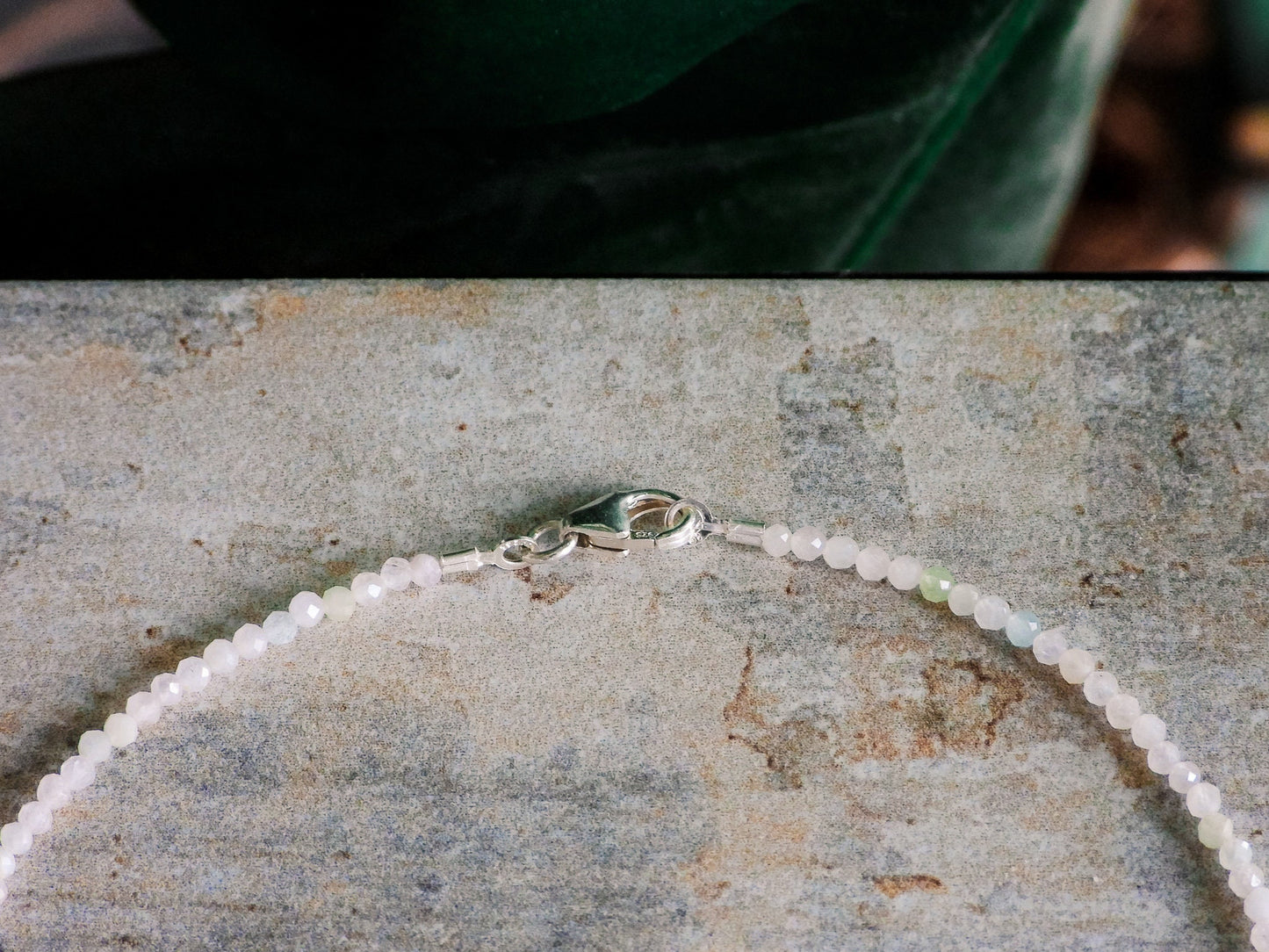 Dainty Morganite "Devine Love" Gemstone Anklet