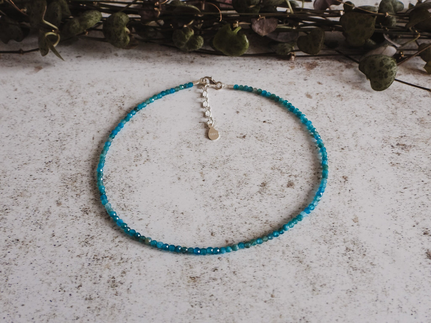 Dainty Apatite "Manifestation" Gemstone Anklet