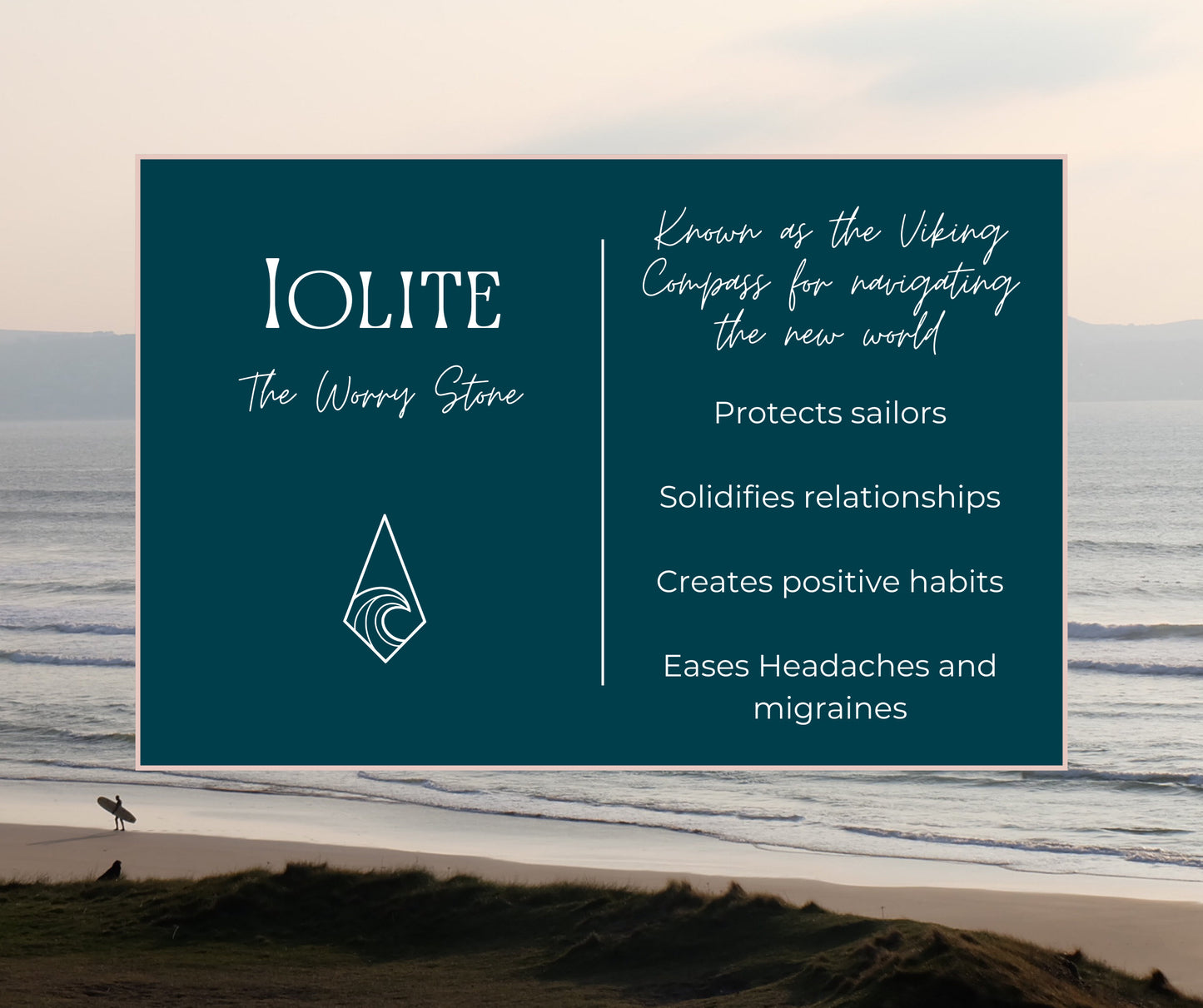 Dainty Iolite "Worry" Gemstone Anklet | The Viking Compass