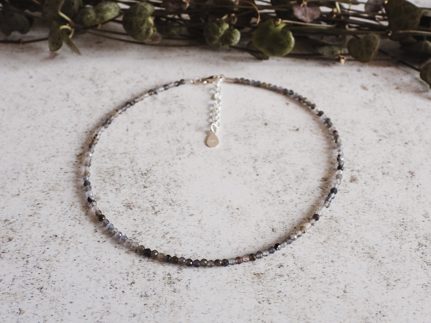 Dainty Iolite "Worry" Gemstone Anklet | The Viking Compass