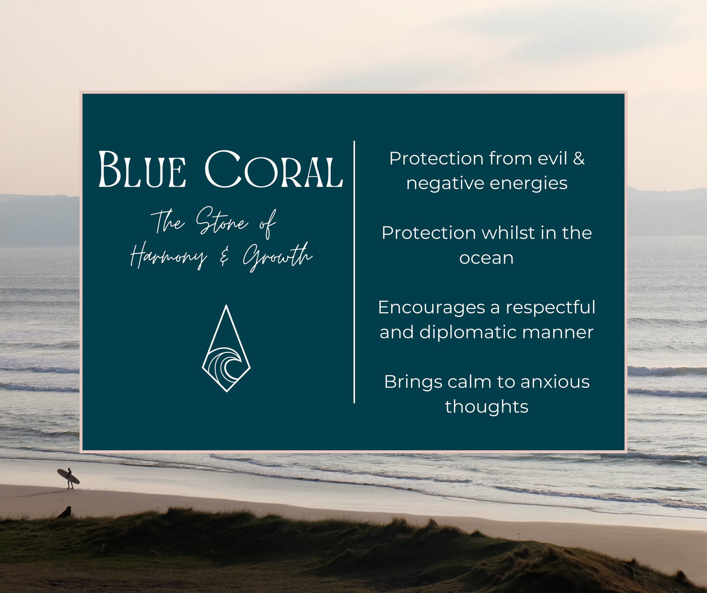 Dainty Blue Coral Gemstone "Harmony & Growth" Anklet