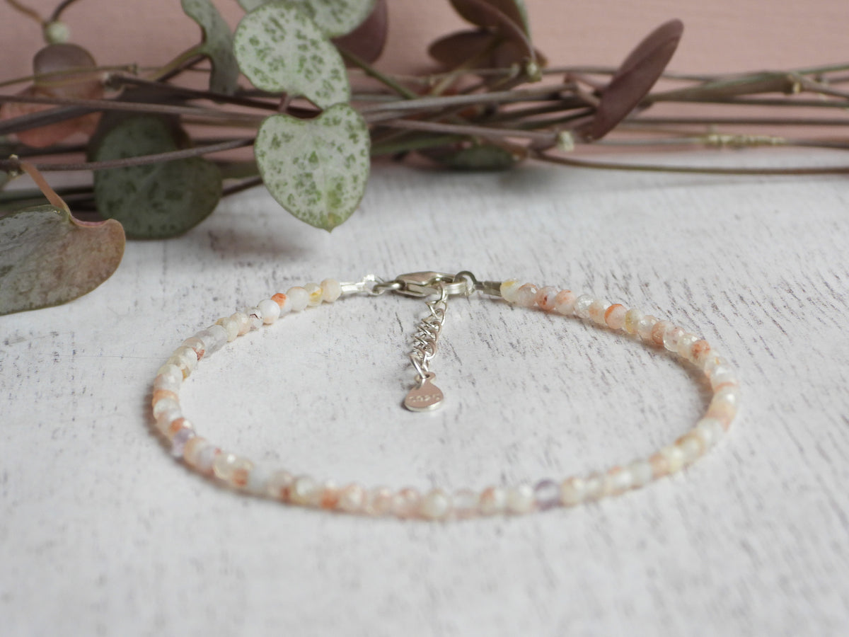Dainty Citrine Gemstone Bracelet | Sterling Silver | Handmade