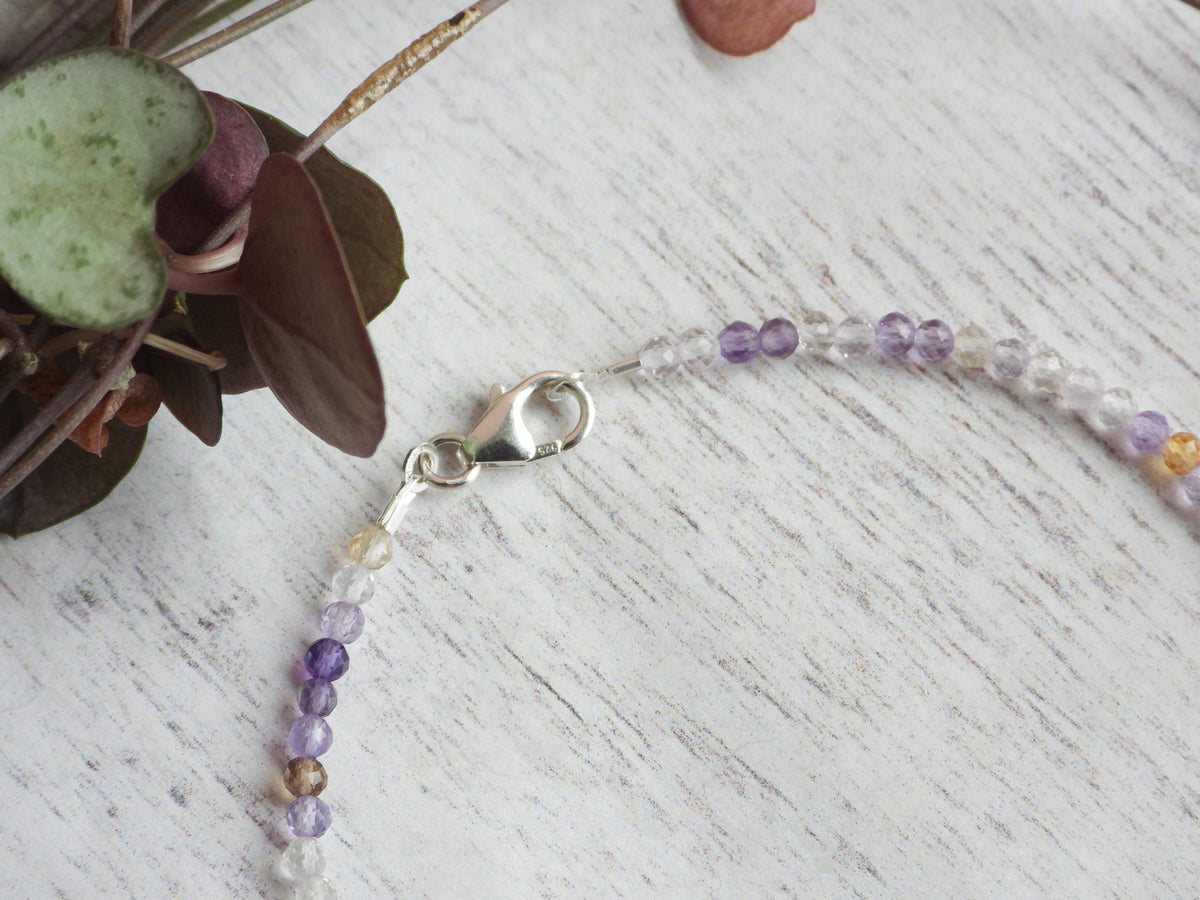 Dainty Ametrine Gemstone Bracelet | Sterling Silver | Handmade