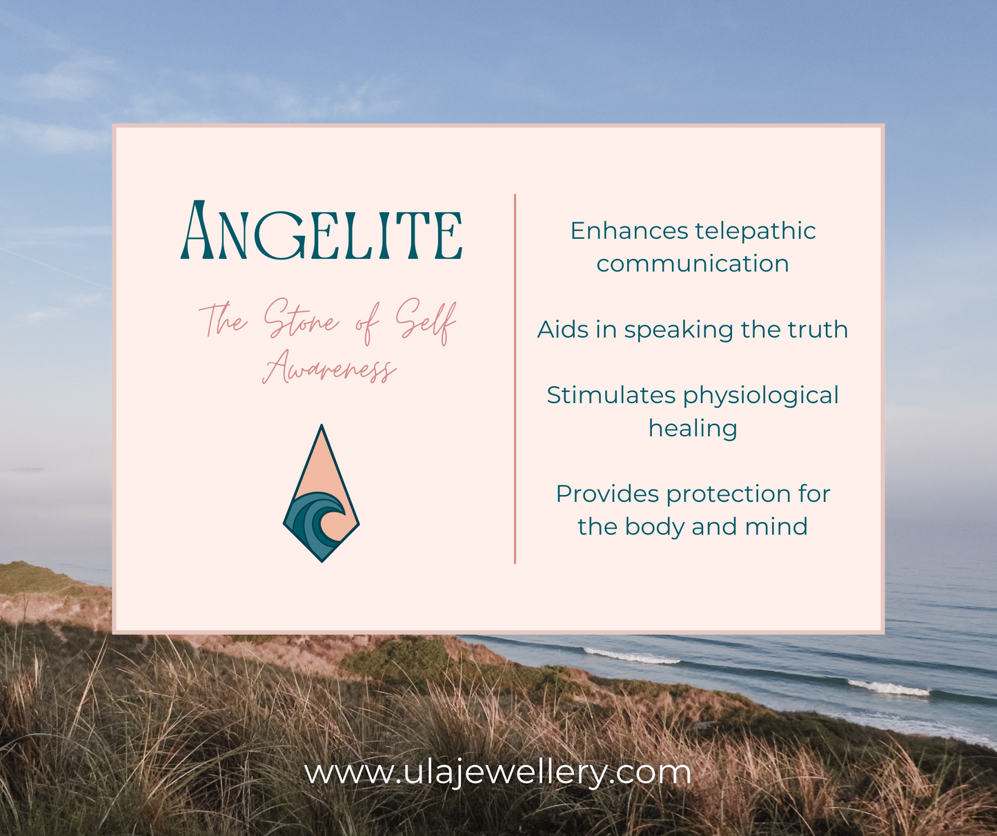 Dainty Angelite "Self Awareness" Gemstone Anklet | Faceted Beads