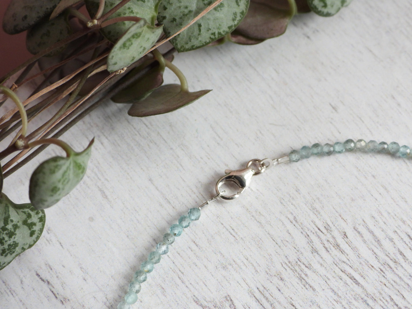 Dainty Apatite "Manifestation" Gemstone Anklet | Faceted Beads