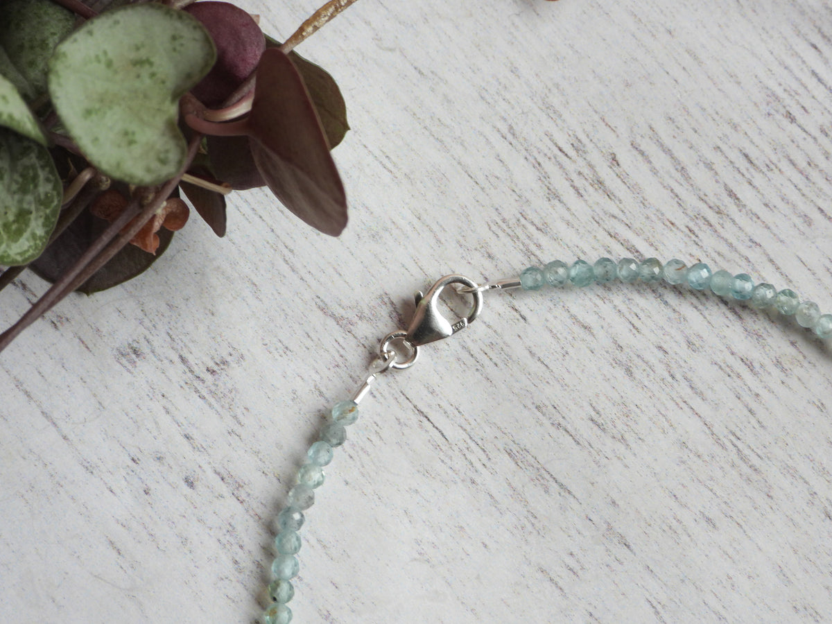 Dainty Gemstone Apatite Bracelet | Sterling Silver | Handmade