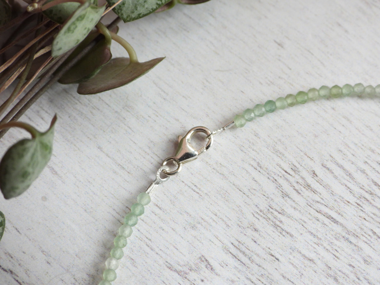 Dainty Aventurine "Prosperity" Gemstone Anklet | Faceted Beads