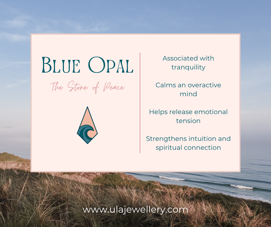 Dainty Blue Opal Gemstone Bracelet | Sterling Silver | Handmade